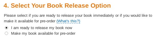 Submitting a book for preorder on Amazon